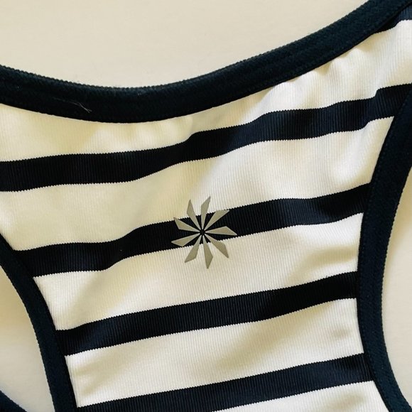 ATHLETA Women's "Hyper Stripe" Cropped Halter Top NWOT Size M - Picture 4 of 7